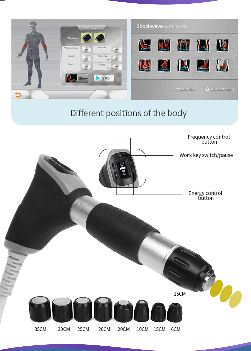 shockwave therapy machine for home use treatment area
